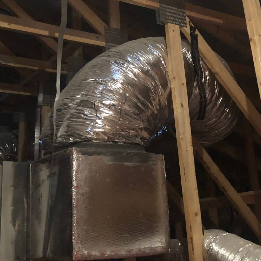 air duct in a texas home's attic